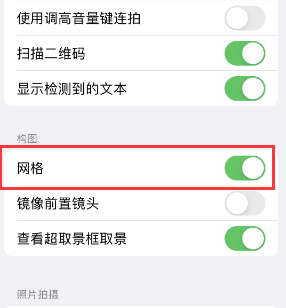 本溪苹果手机维修网点分享iPhone如何开启九宫格构图功能