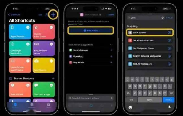 本溪苹果14锁屏维修店分享iPhone14升级iOS16.4后如何创建锁屏快捷方式 