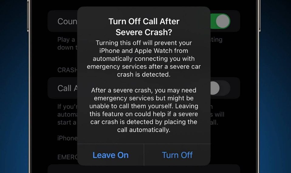 本溪苹果14维修分享 iPhone 14 和 Apple Watch 上关闭崩溃检测 